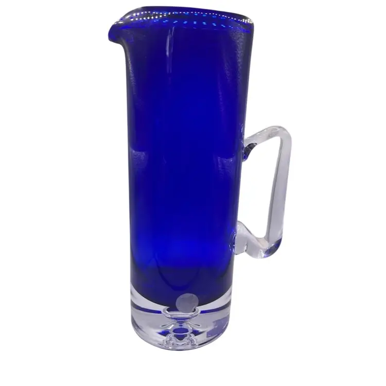 Block Stockholm Polish Glass Cobalt Martini Pitcher
