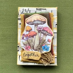 Original Mini Canvas Mixed Media Art Piece "Together" (made by me!)