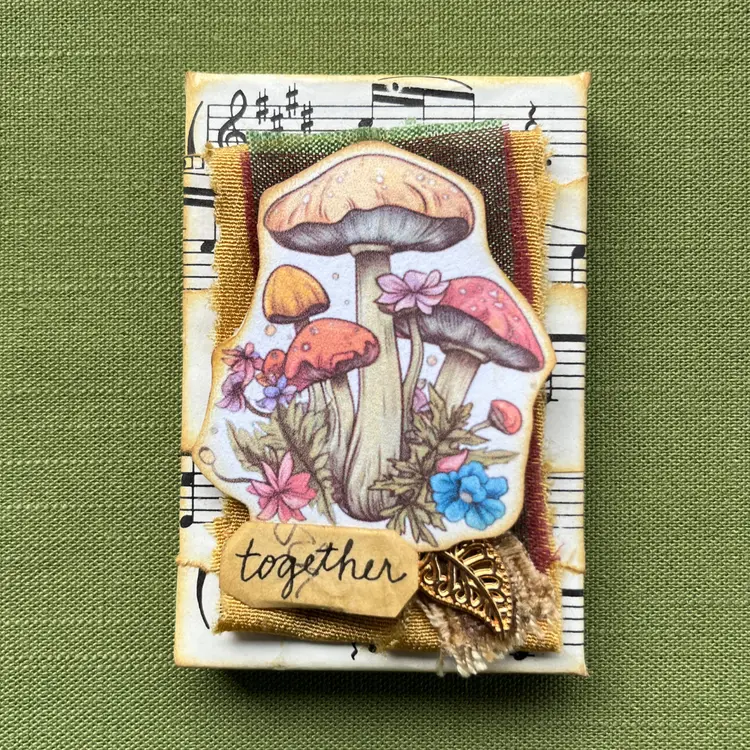 Original Mini Canvas Mixed Media Art Piece "Together" (made by me!)