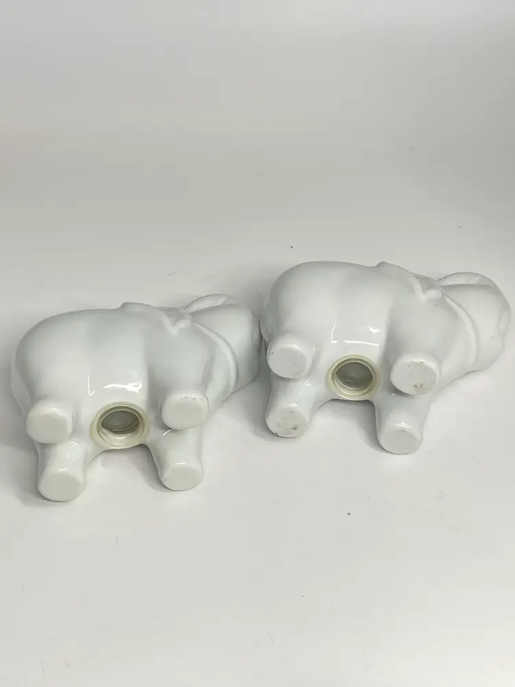 White Ceramic Elephant Salt & Pepper Shaker