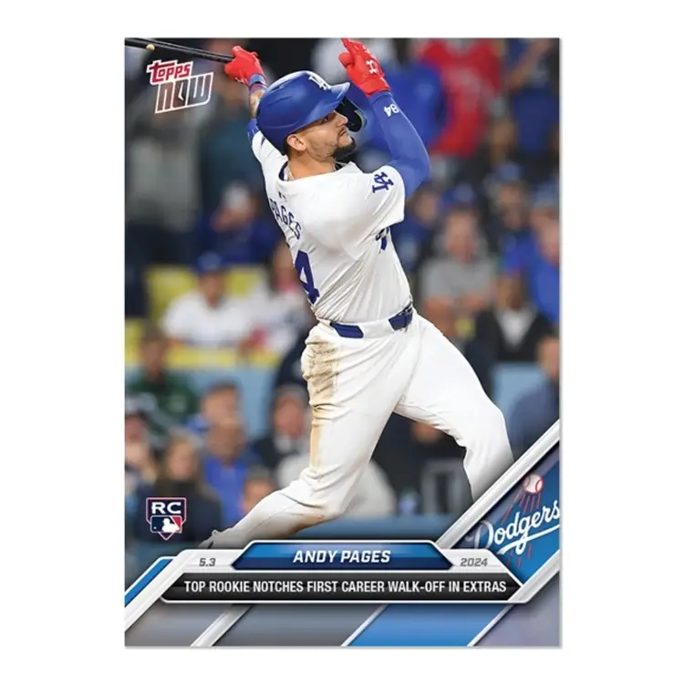 2024 ToppsNOW #152 Andy Pages (RC) Top Rookie Notches First Career Walk-Off in Extras