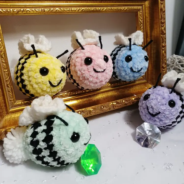 #01 - A Bundle of crocheted Bunny Bees!