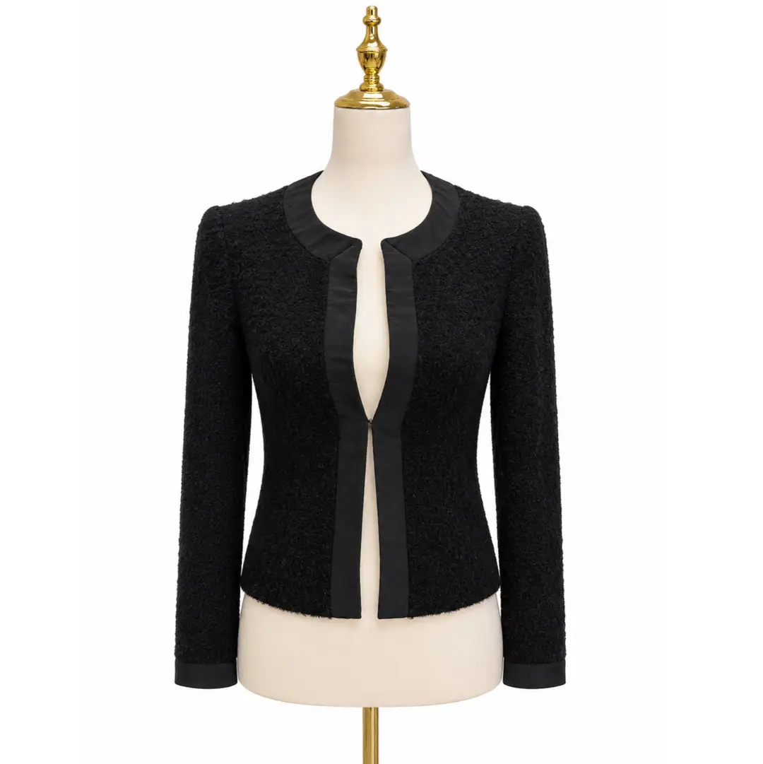 Chanel Black Tweed Blazer Sz 36/XS