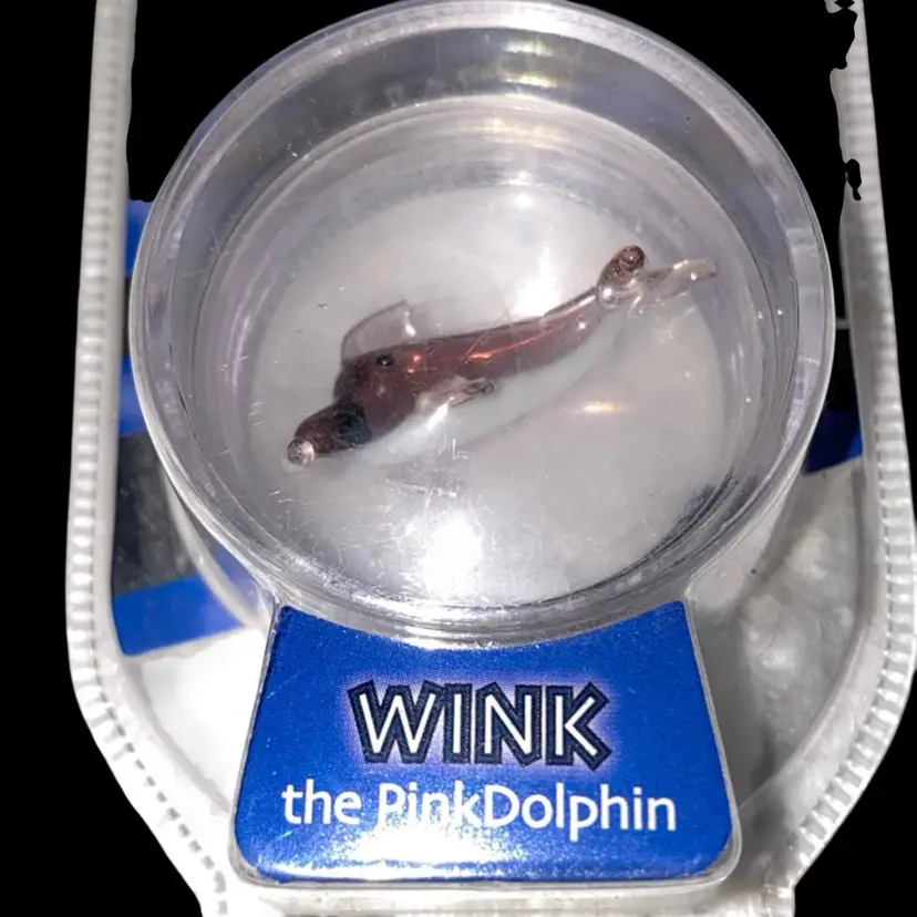 33% Off Sale- Limited Edition Looking Glass Torch Sculpture Wink The Pink Dolphin Front And Back Photos (was $12)