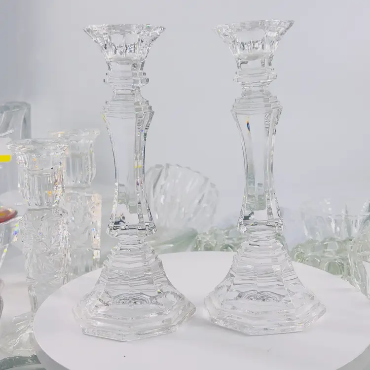 2 CRYSTAL CANDLE HOLDERBY Wedgwood