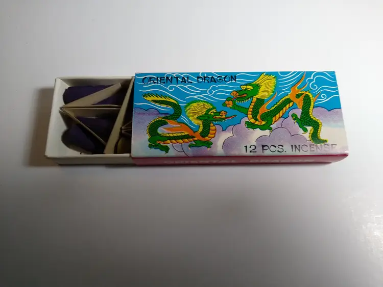 Vintage Oriental Dragon Incense Cones 12 Pcs Box Made in Japan Home Decor