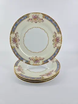Noritake Bluelace Salad Plates #3032 - Set Of 4 - VTG