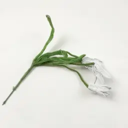 Vintage Seed Beaded White Tulip Flower Floral Arrangement Bouquet