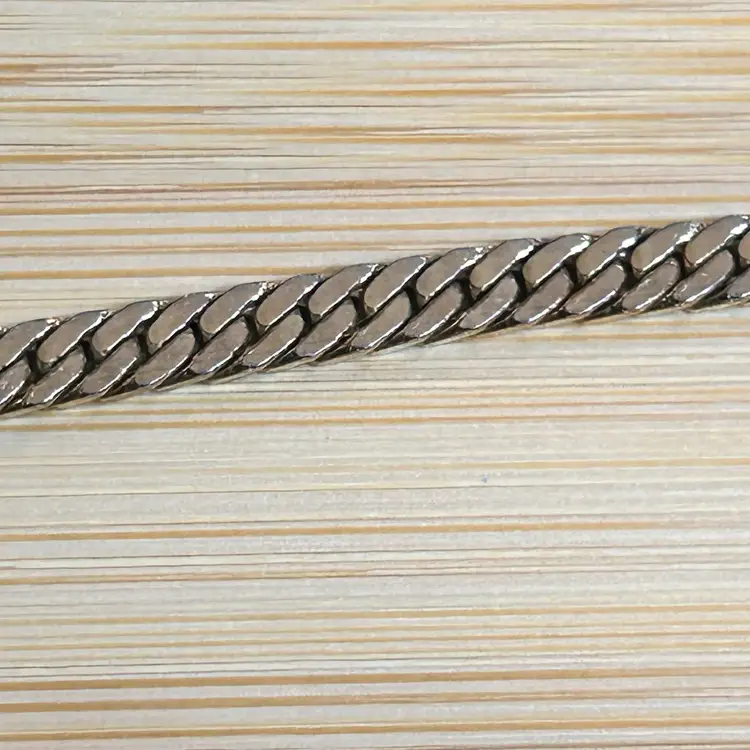 Vtg. Gold Tone Flat Curb Link Necklace