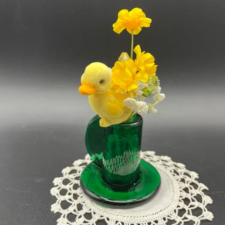 Orlando Zennaro Made In Italy Green Candleholder Upcycled