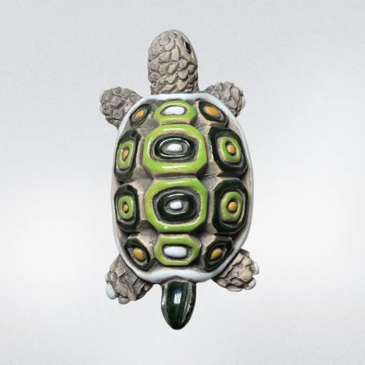 Vintage Artesania Rinconada Turtle Sculpture 5.25in Long