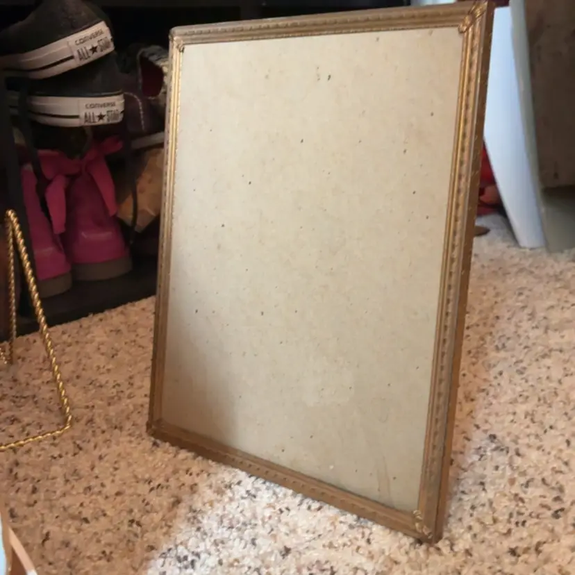Vintage Gold Tone Metal Picture Frame