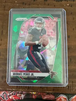 2024 Panini Prizm- Michael Penix Jr.- Green Cracked Ice Prizm Rookie!!
