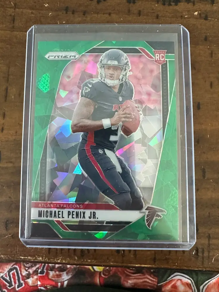 2024 Panini Prizm- Michael Penix Jr.- Green Cracked Ice Prizm Rookie!!