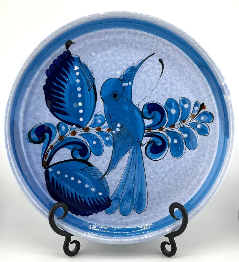 Blue Tonala Pottery Plate 10" *READ*