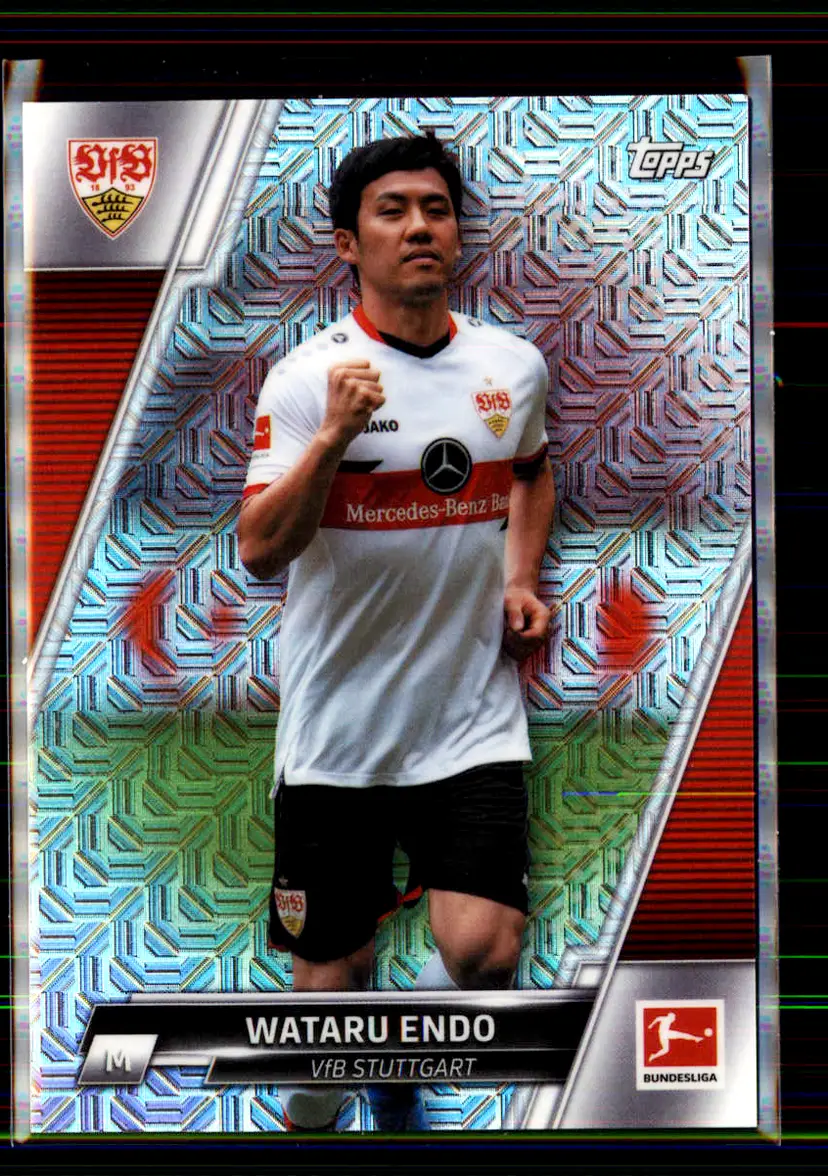 Wataru Endo 2021-22 Topps Chrome Bundesliga Japan Mojo Refractor #90 - VfB Stuttgart - (146-312)