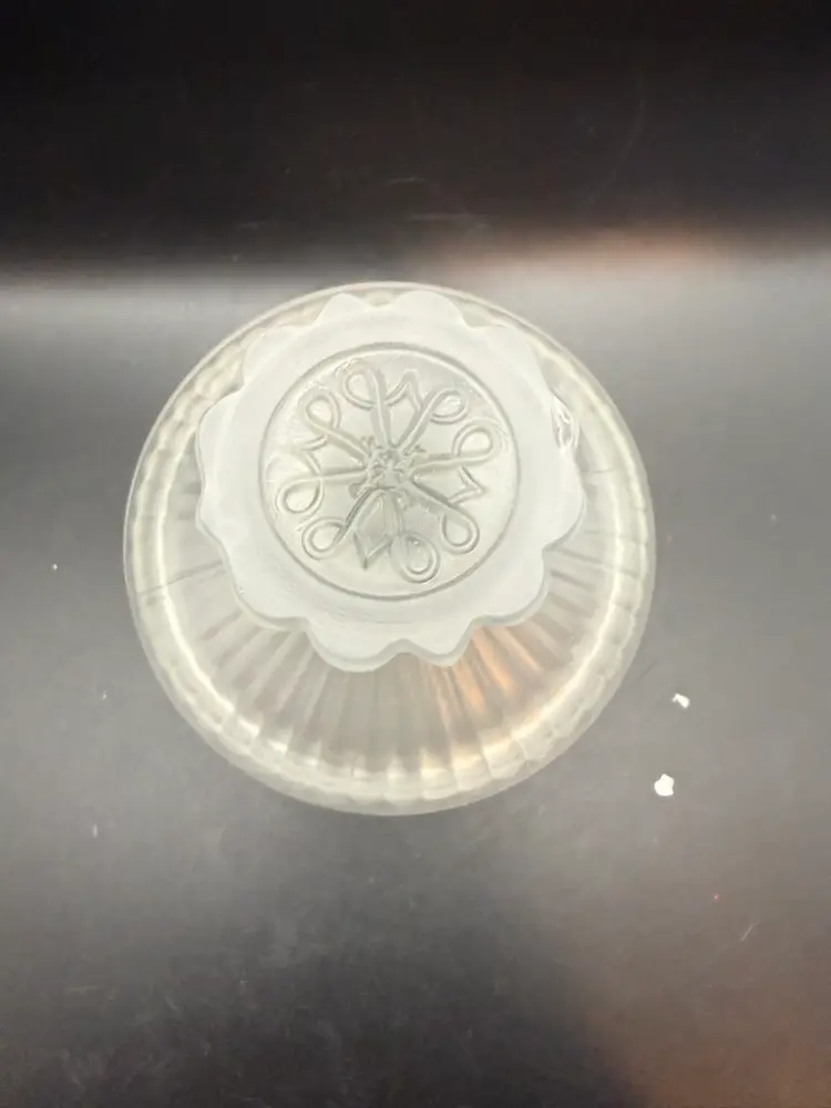 Vintage Frosted Glass Vanity Jar