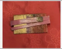 Vintage Wearable Art Pin Brooch Modernist Pop Art Signed Pink Red Gold