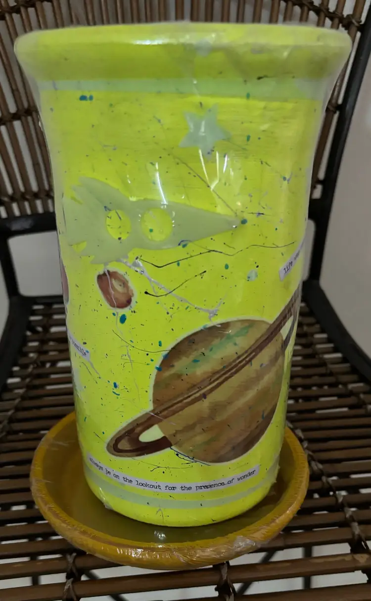 "Illuminate" Tall Clay Pot