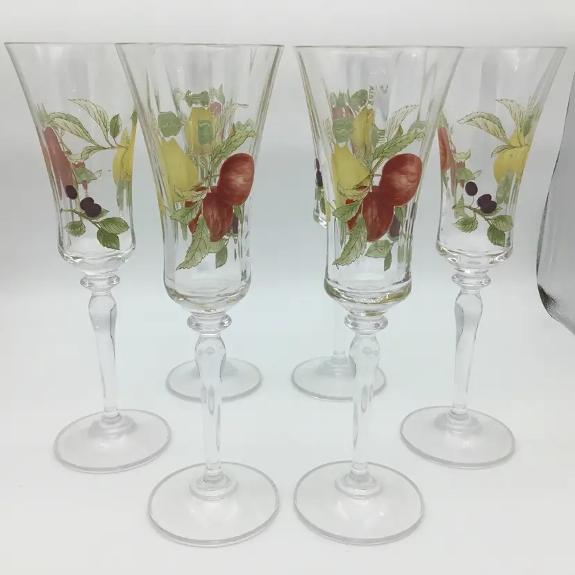 Mikasa Belle Terre Crystal Champagne Flutes Set Of 6