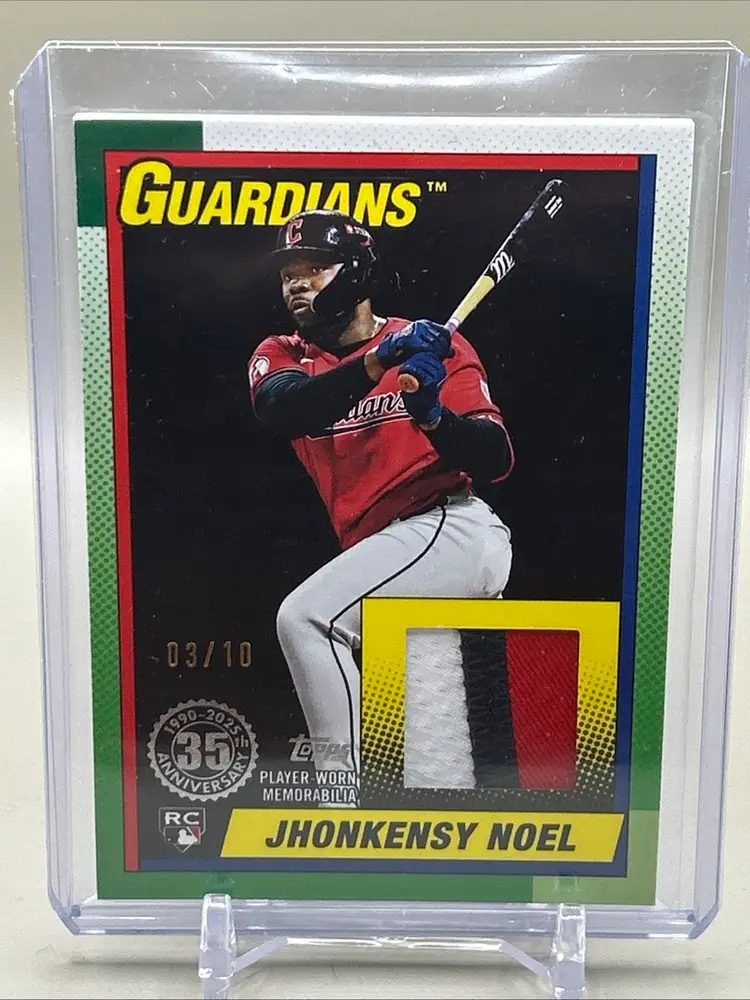 Jhonkensy Noel 2025 Topps Series Black 35th Anniversary Relic /10 90R2-JN Cleveland Guardians