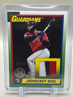 Jhonkensy Noel 2025 Topps Series Black 35th Anniversary Relic /10 90R2-JN Cleveland Guardians