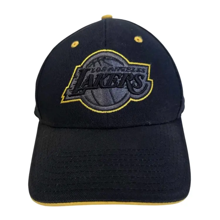 Los Angeles Lakers NBA Black Out Logo Adjustable Hat by Fan Favorite