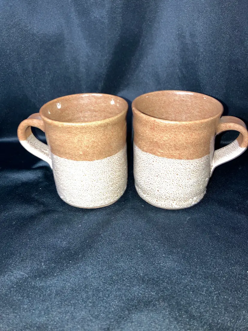 VTG Set Of 3 Handmade Art Studio Mugs From Loch Tay Pottery Studio Scotland 6oz Capacity