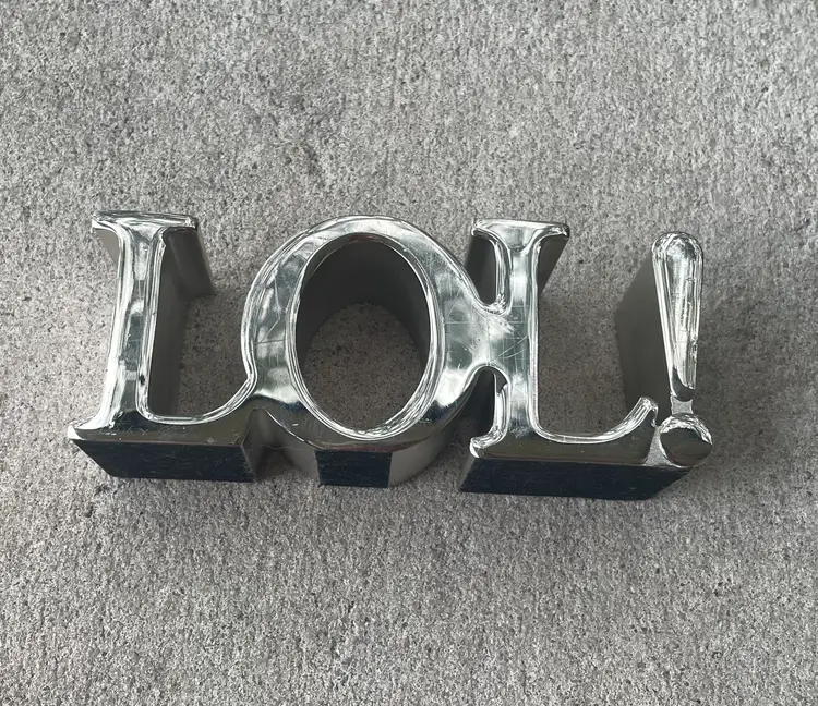 Stainless Steel "LOL!" Paperweight