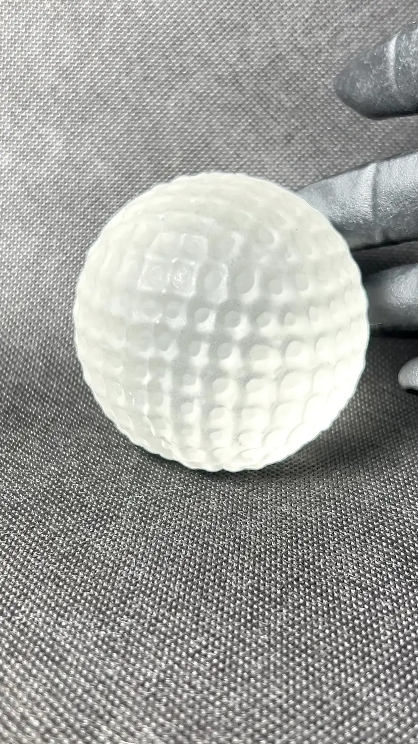 Satin Frosted Square Dimpled Moon Or Golf Ball Art Glass Paperweight. 2-1/2” Diameter.