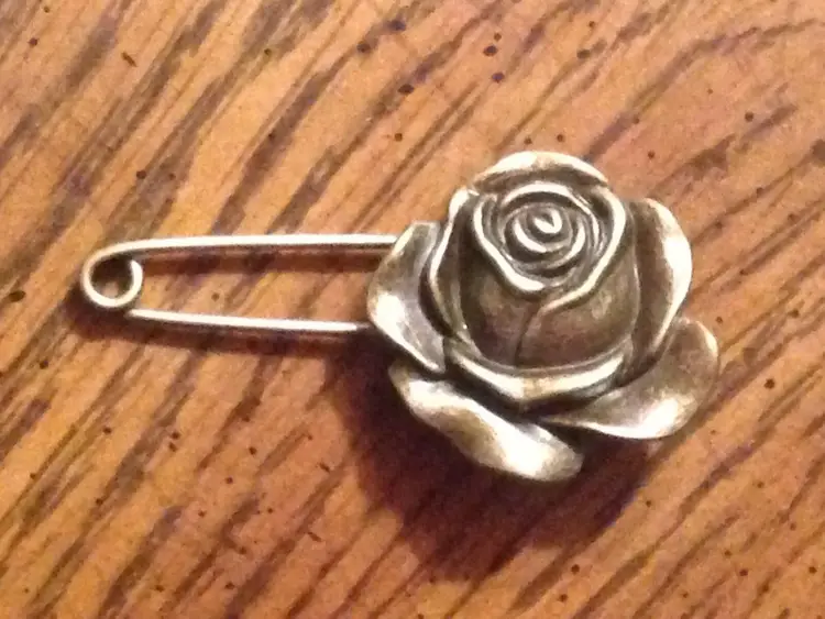 Bronze Rose Stock Tie Pin Horse Show Ratcatcher Fox Hunting Eventing Dressage