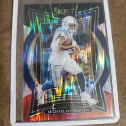 2024 Panini Select Black and Red Shock Prizm Michael Pittman Jr.