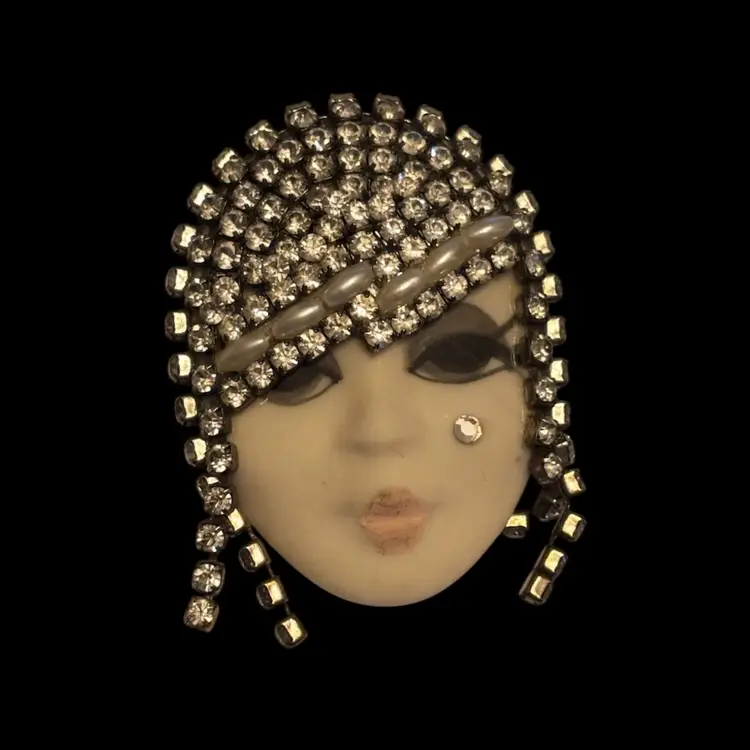 Vintage Flapper Brooch