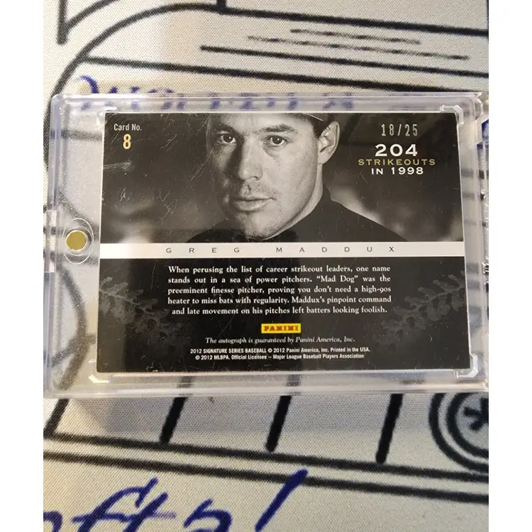 Greg Maddux Signature Series Auto /25