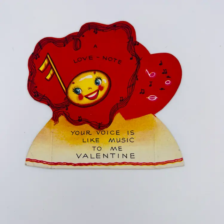 Love Note Anthropomorphic Vintage Valentine By A-Meri-Card
