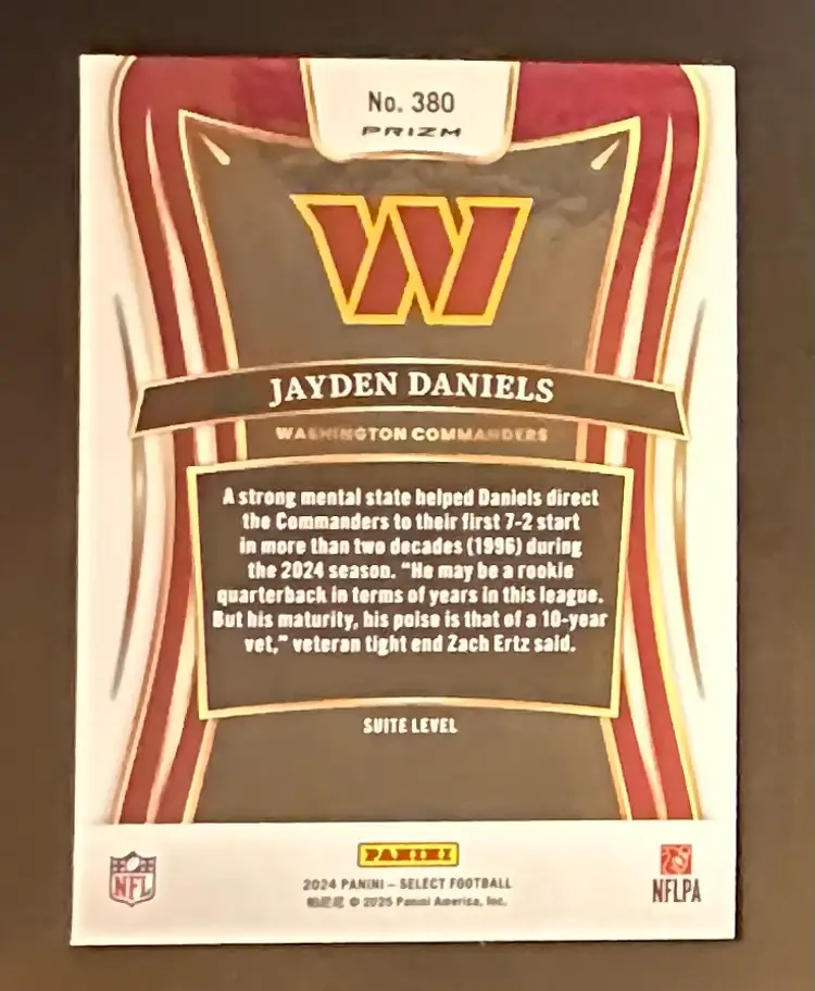 Jayden Daniels Rookie Card - Select Suite Level Silver