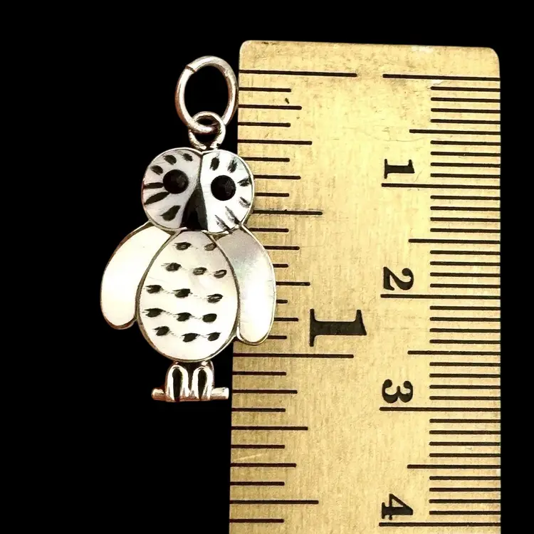 #1 Sterling Silver Zuni Inlaid Pendant Signed