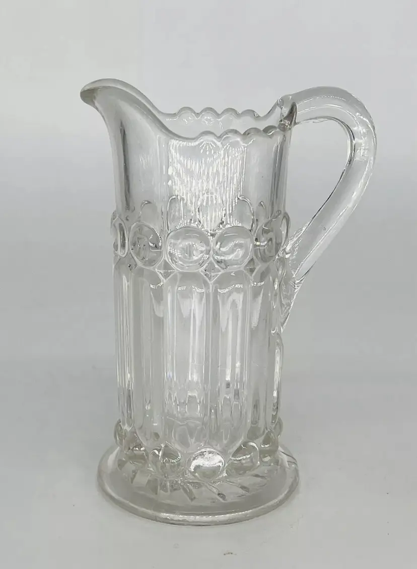  Vintage Westmoreland Ball And Bar Early American Pressed Glass Creamer