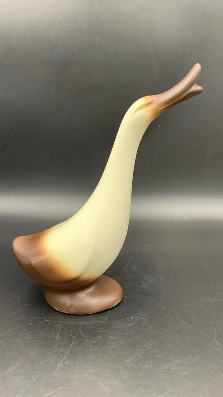Mid Century Stanford Sebring Pottery MCM Geese Brown/Cream