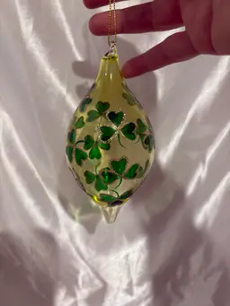 St Patrick’s day blown glass ornament