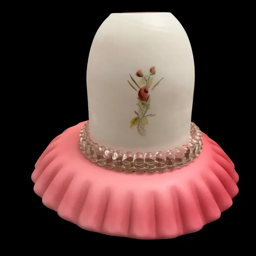 4-piece Fenton For LG Wright Moss Rose Peachblow HP Fairy Light 6”x 7”
