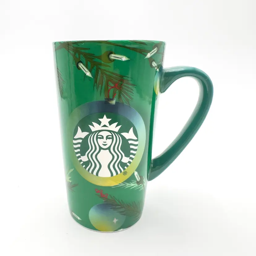 Starbucks Christmas Mug 2020 Green Mermaid Lights 16 oz Tall B25