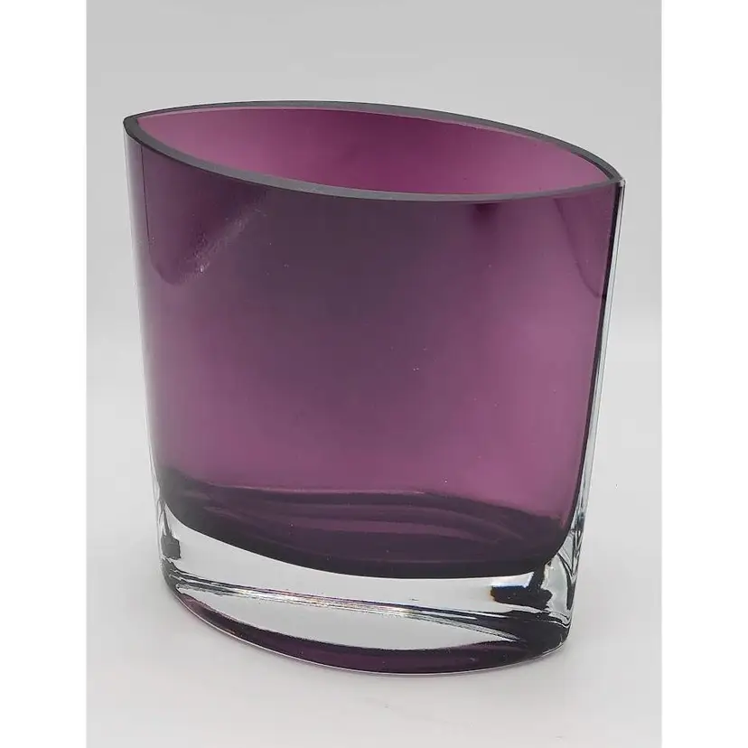 LSA International Art Glass Amethyst Purple Vase Poland