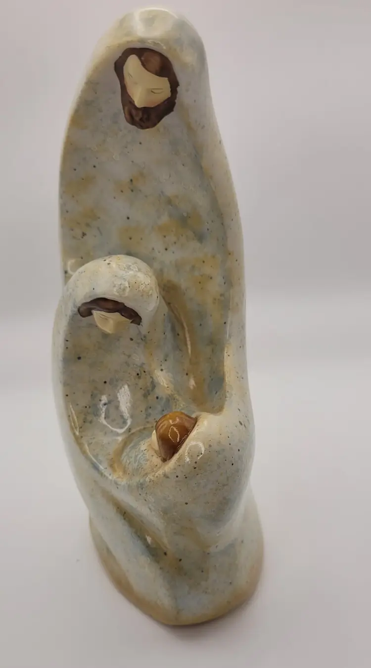 Ceramic Joseph, Mary and Baby Jesus 8" tall