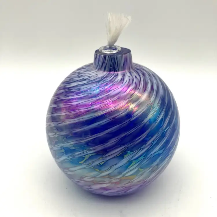 BIN- Glass Eye Studio Irridescent Oil Lamp