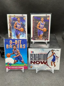 VJ Edgecombe 4 Card Topps Rookie Lot