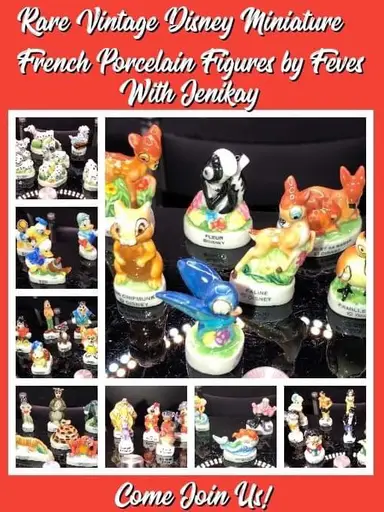 Vintage French Porcelain  Feves Figurines from France On niknax.net