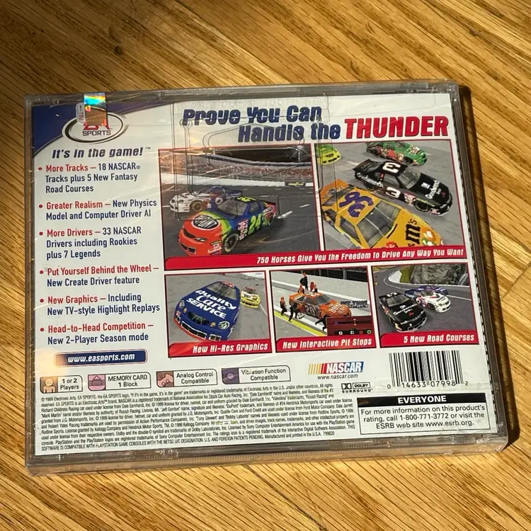 NASCAR 2000 EA Sports Sony PlayStation 1 (1999) Hang Tab New Factory Sealed