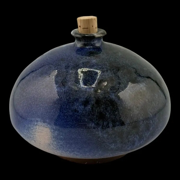 French Pottery Perfume Bottle Weed Pot 3”