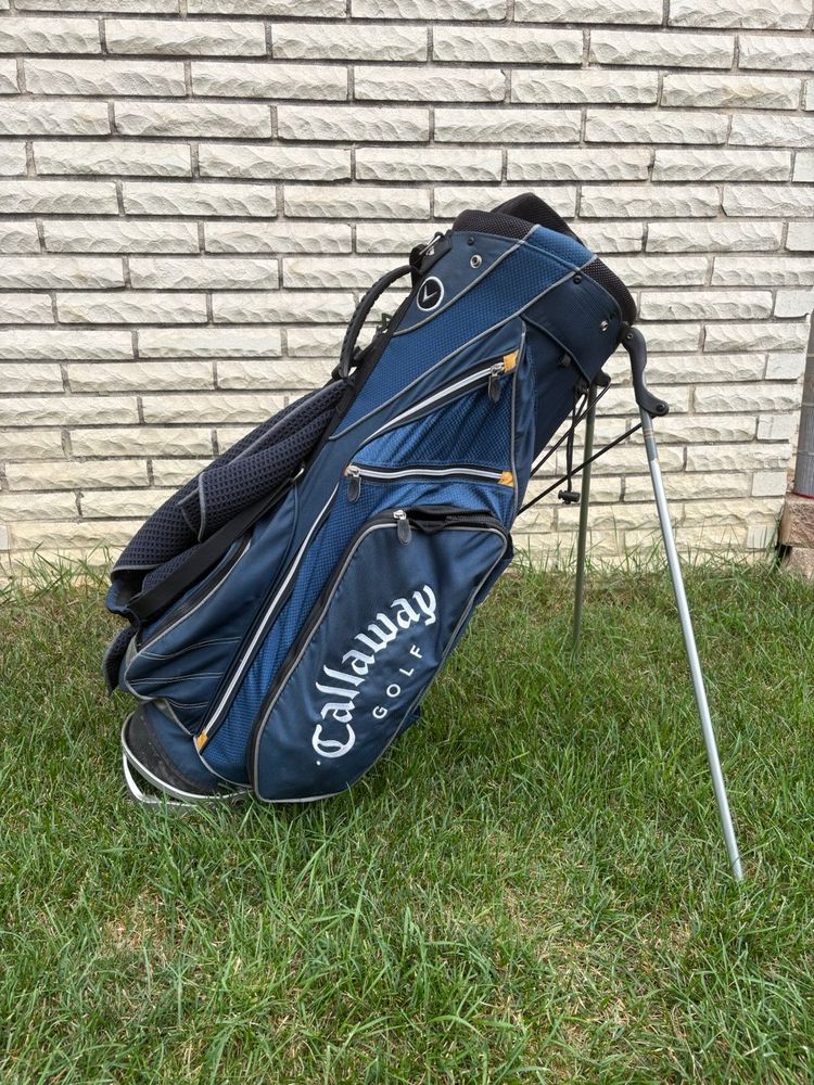 Callaway Warbird 7-Way Stand Bag – Blue/Black – All Zippers Work – Lightweight